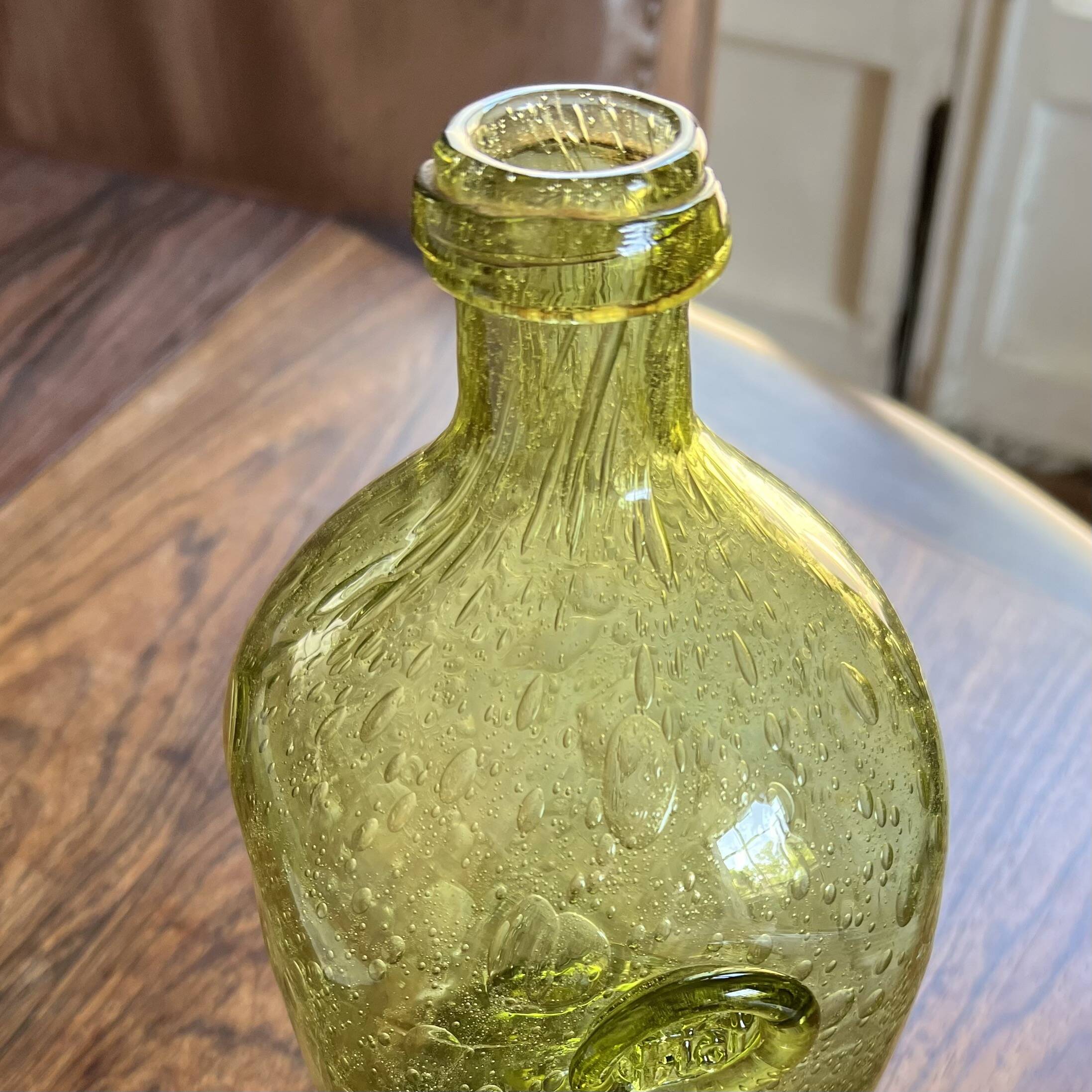 Biot carafe in blown glass