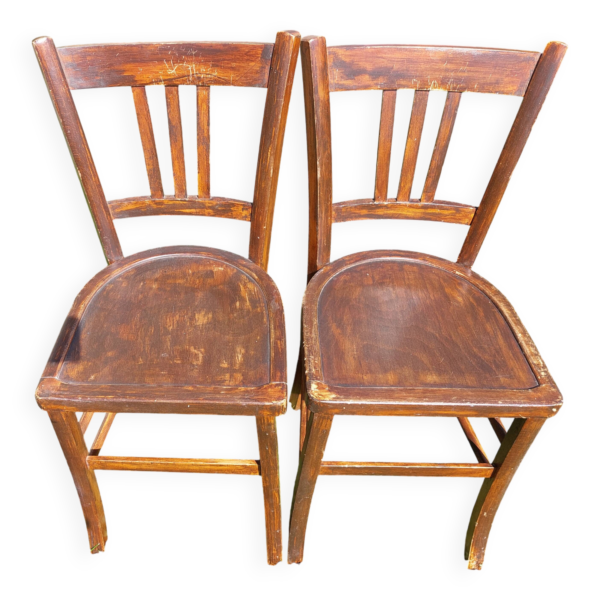 dark wooden bistro chairs