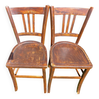 dark wooden bistro chairs