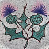 Pair of plates with thistle decoration