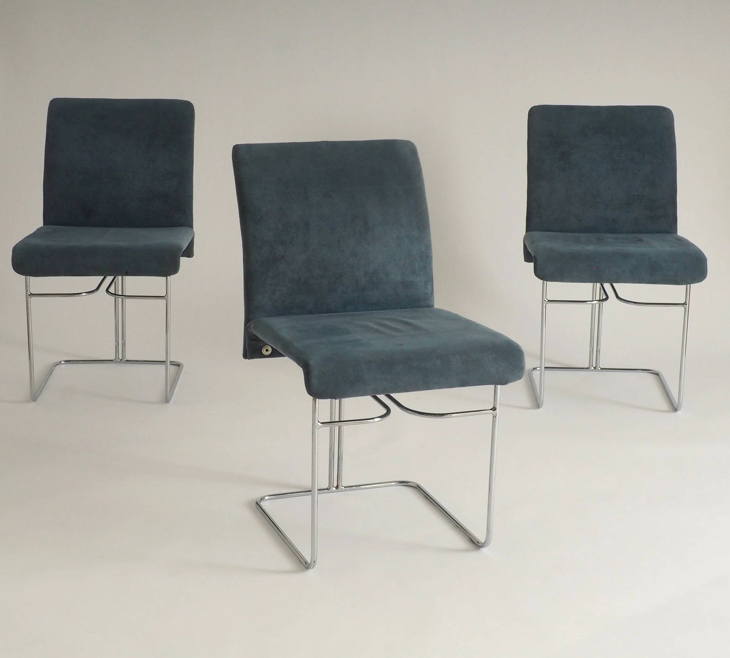Set of 4 dining chairs by Ernesto Radaelli for Saporiti