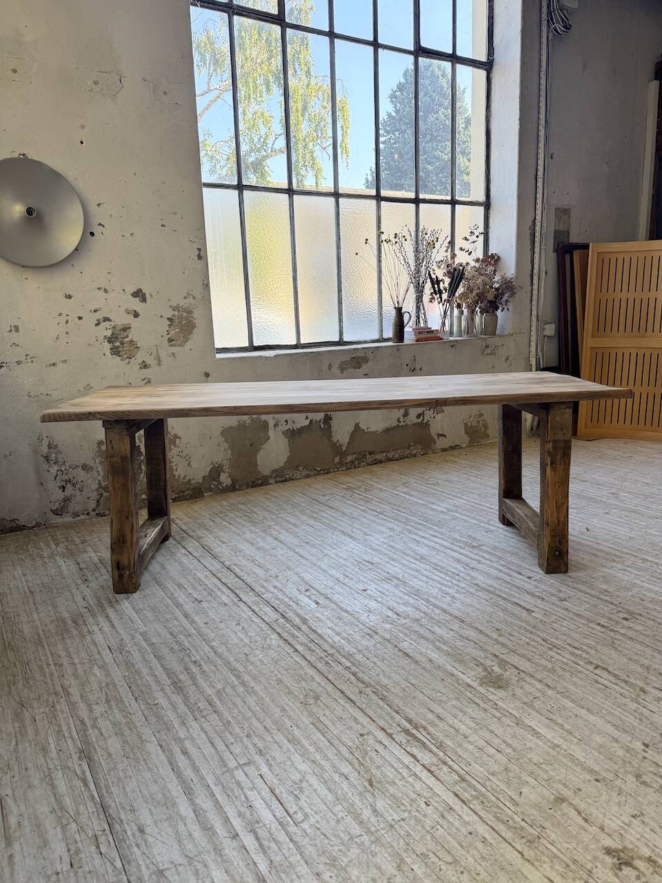 1950s pine farmhouse table 220cm