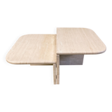 Pair of vintage travertine coffee tables or side tables, 1970s