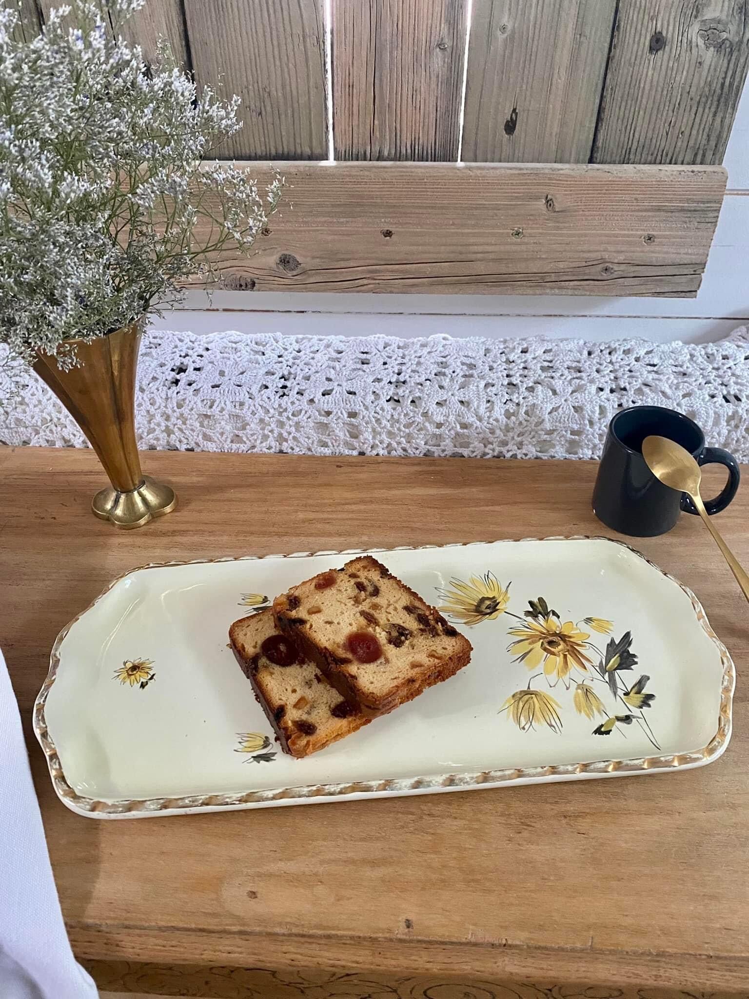 Salins France earthenware cake dish