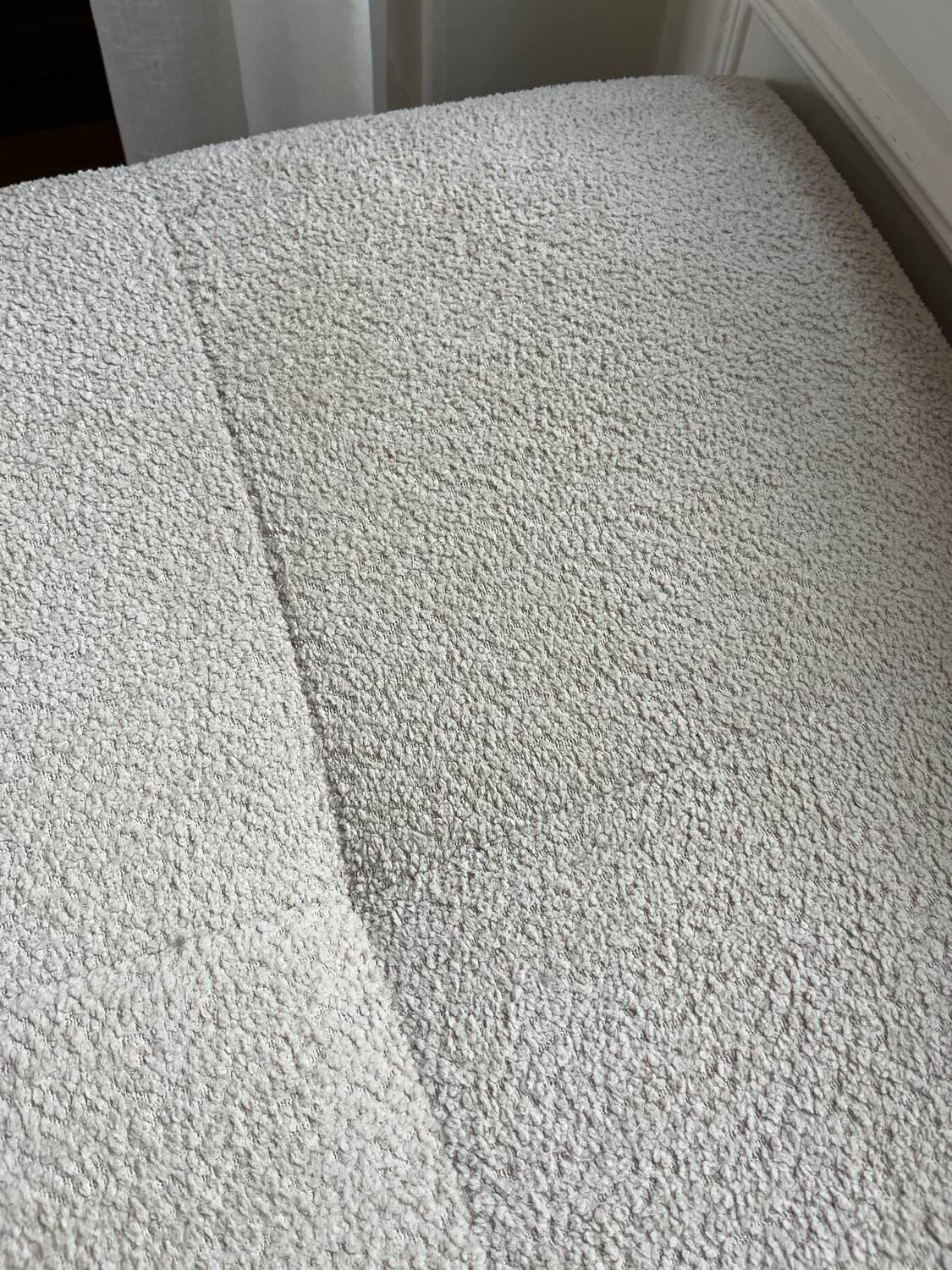 SIA white bouclette designer sofa