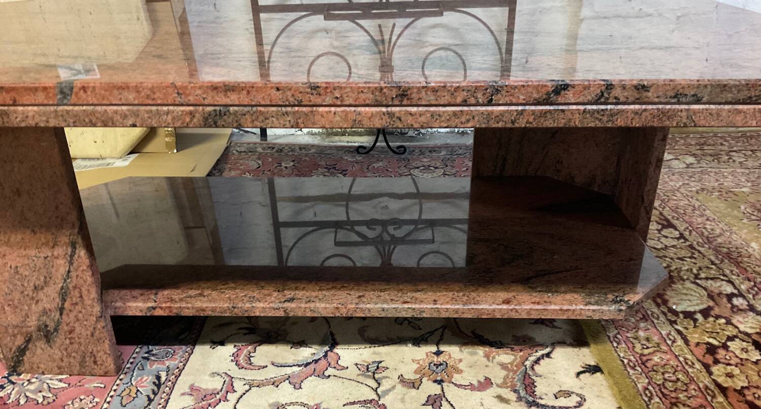 Vintage granite coffee table from the 80s