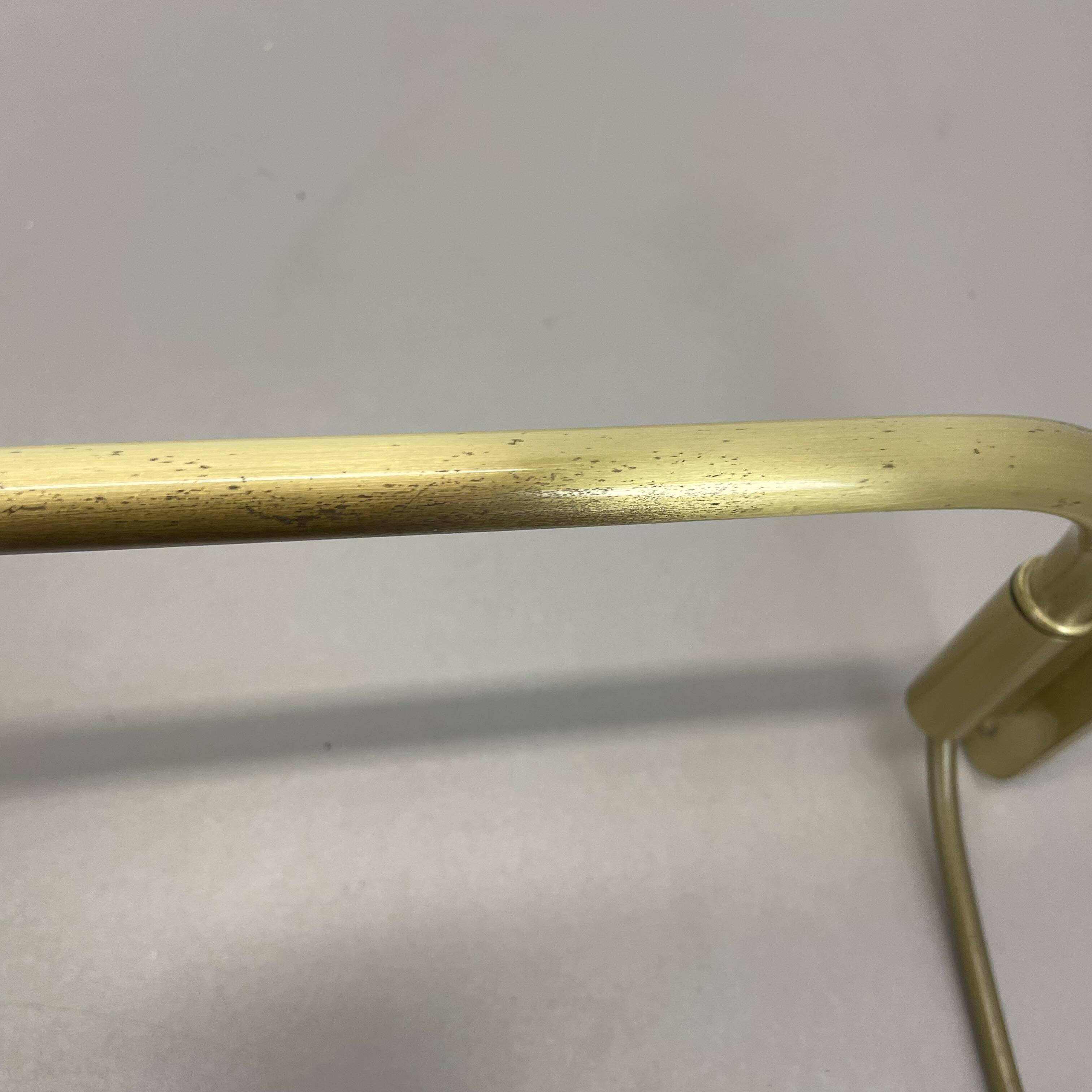 rare adjustable solid Brass Stilnovo Style Theatre spot Wall Light, Italy