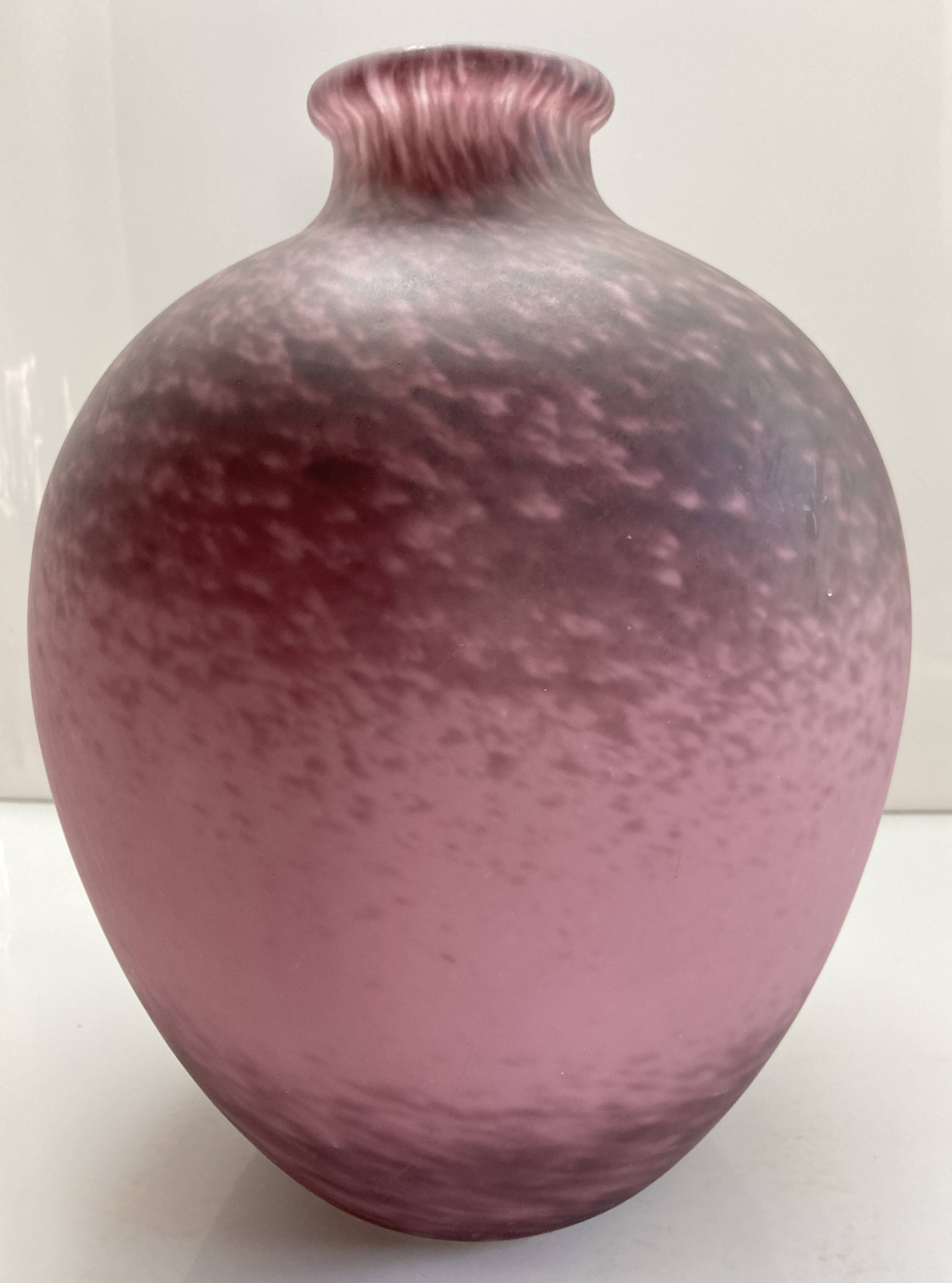 Marmoreal vase by André Delatte Nancy France