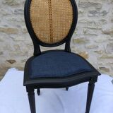 Chair wood medallion canned back