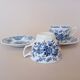 4 Ridgway (Staffordshire) blue "Windsor" English cups