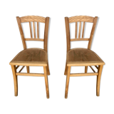 Pair of chairs lutherma troquet bistro brasserie bohème vintage 1950 old bentwood old french