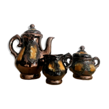 Vallauris tea set in iridescent ceramic 1960