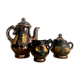 Vallauris tea set in iridescent ceramic 1960
