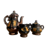 Service à thé en céramique irisé Vallauris 1960