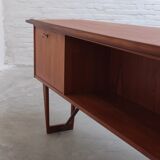 Freestanding 'Boomerang' desk in teak by Peter Løvig Nielsen, 1968