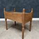 Vintage Oak Bedside Table with Brass Handle by Henning Kjærnulf, 1950s