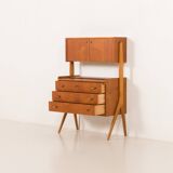 Danish teak secretire with hidden vanity attr. to Poul Volther, 1960s