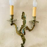 Louis XV gilt bronze wall lights with curved branches