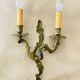 Louis XV style wall sconces in gilt bronze with undulating arms