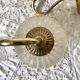 Pair of retro wall lights in glass and gold metal