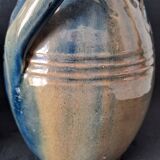 Pair of Vases with Two Rotating Handles - Flemish Pottery