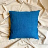 Coussin en coton bleu 40 cm