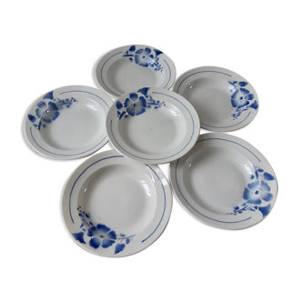 Lot de 6 assiettes creuses anciennes