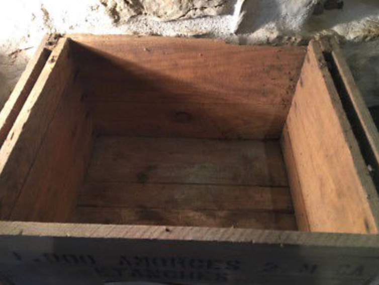 Old wooden ammunition