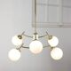 Mid-century Italian Brass and Opaline Chandelier, 50s
