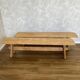 Pair of benches in light stripped solid wood