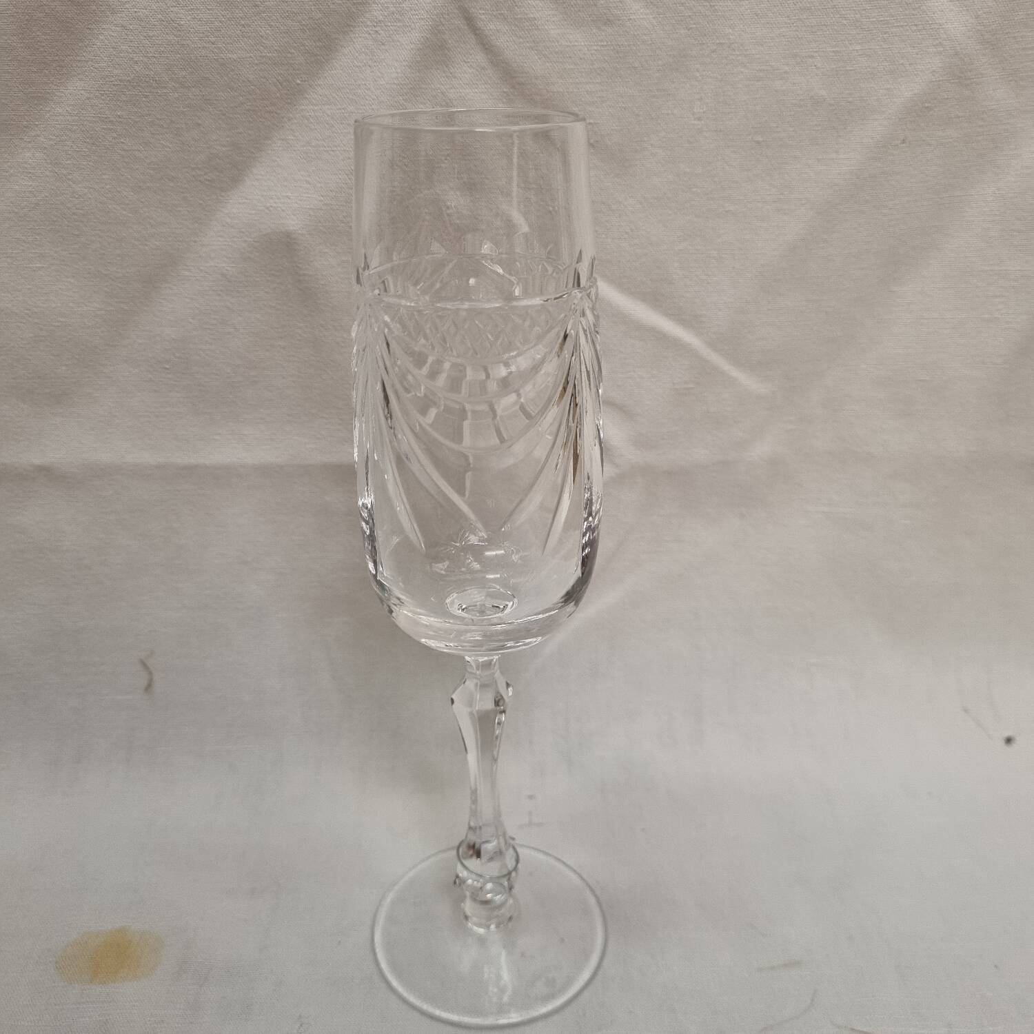 St Louis crystal champagne flutes, Gérard model