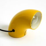Very rare original Space Age 60s yellow table lamp made of iron by Temde