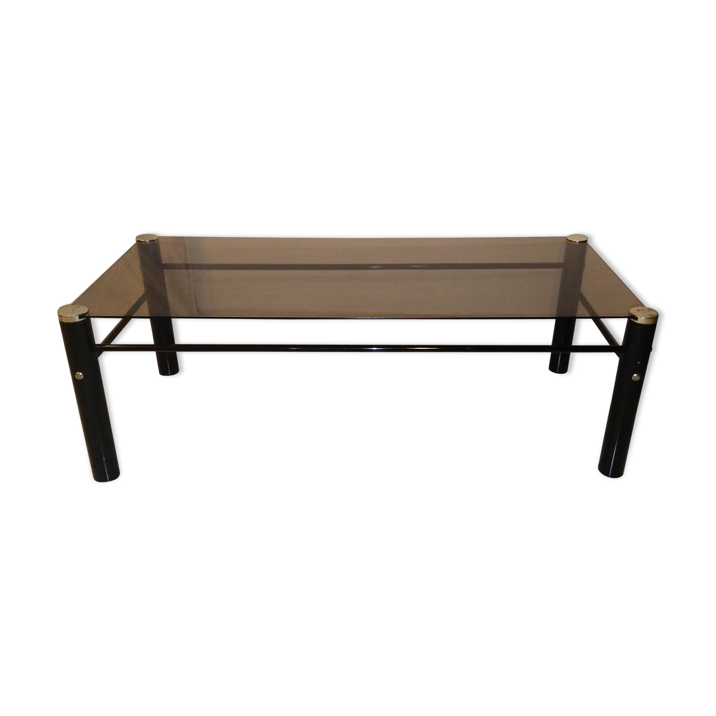 Table low 70's smoked glass