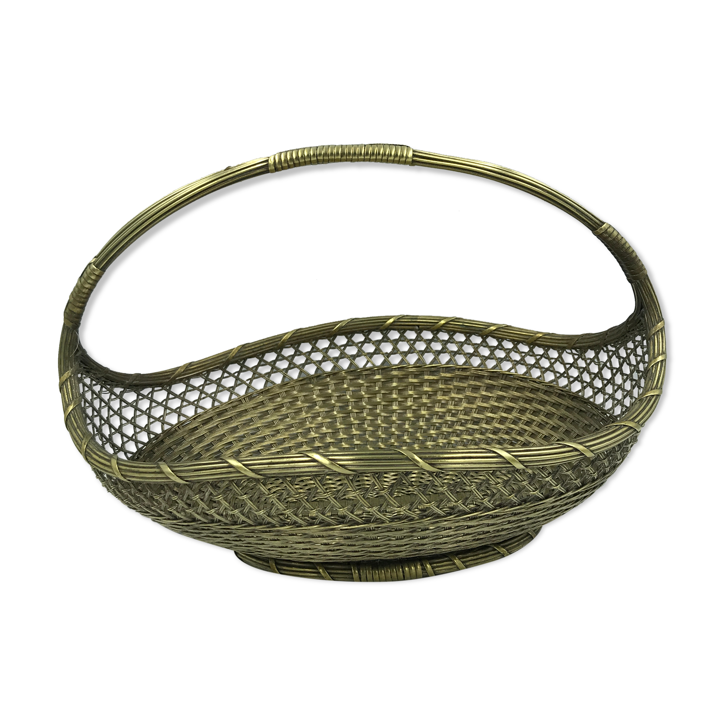 brass basket with handle year 60
