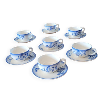 7 vintage cups and saucers