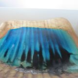 Vallauris dove pottery pocket in sandstone and blue ceramic 50s 60s