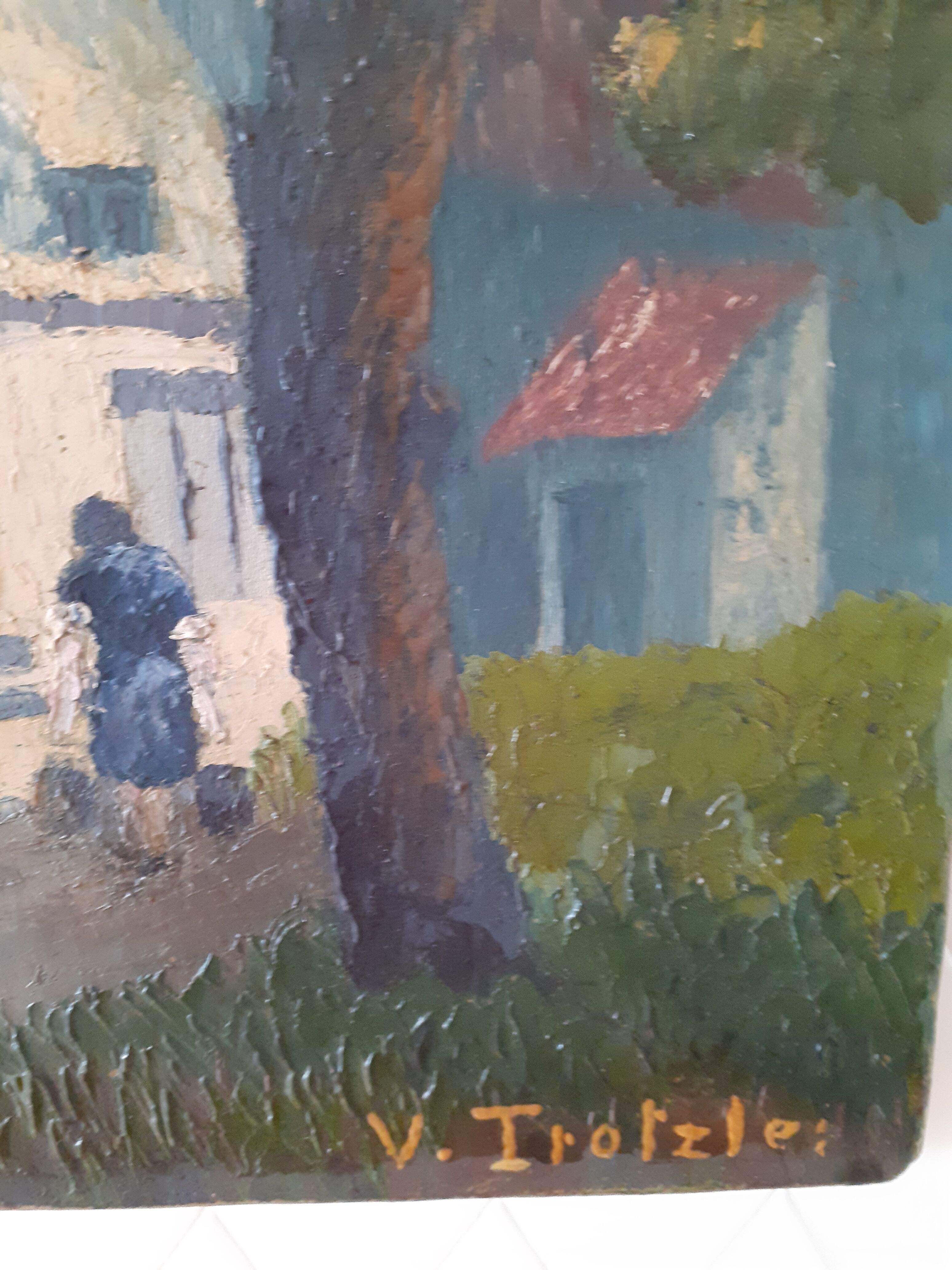Tableau paysage maison bretonne