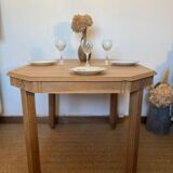 Extendable wooden art deco table for 4 to 8 people