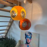 Yellow UFO Space Age suspension attributed to Luigi Colani, 1970s.