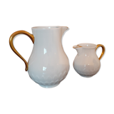 Creamer and milk jug in porcelain Vignaud