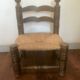 Chaise bois paillée style Charles Dudouyt 1940