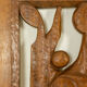 Roger Kressmann. Carved walnut panel with a gouge. 1980s.