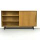 Oak Cabinet with One Sliding Door from WK Möbel, 1960s