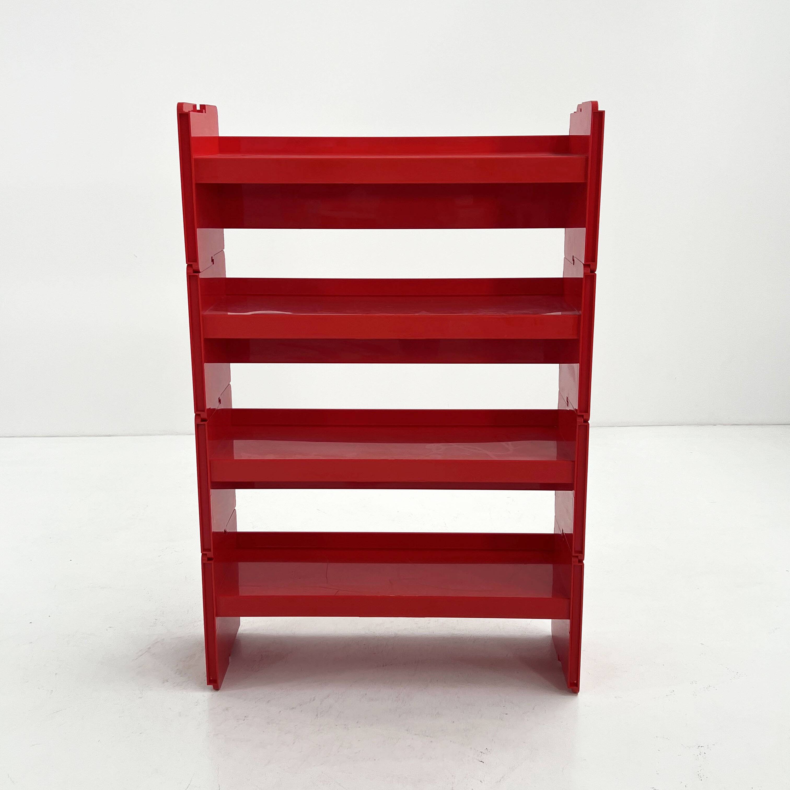 Etagère modulable Jeep rouge par De Pas, D'Urbino & Lomazzi pour BBB 1970