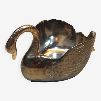 Vintage decorative metal swan