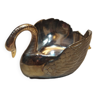 Vintage decorative metal swan