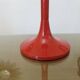 Tulip foot lamp, 1970, red lacquered aluminium and opaline