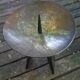 Brutalist candle holder from the '60s, made of cast iron and copper from the former GDR.