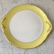 cake dish Moulin des Loups canary yellow 50s