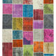 Hand-knotted anatolian contemporary 203 cm x 300 cm multicolor patchwork carpet